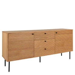 Best 150x75x40 Sideboard in Eiche Natur Furnier - Virona Sideboards