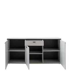 Best 183x89x44 Sideboard in Weiß mit Schwarzgrau - Loazin Sideboards