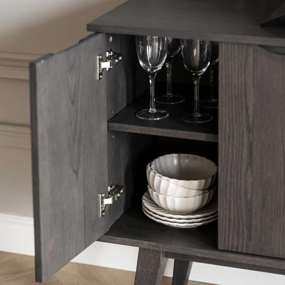 150x85x40 Skandi Sideboard in Eiche Dunkelbraun - Lomarios Sideboards