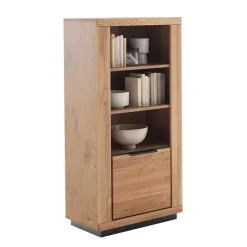 Sale 72x142x40 Teilmassives Regal mit drei Fächern & Tür - Vlacoma Regale|Vitrinen