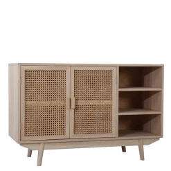 Clearance 100x65x36 2-türige Kommode mit drei offenen Fächern - Oncinasa Tv & Hifi-Möbel|Lowboards