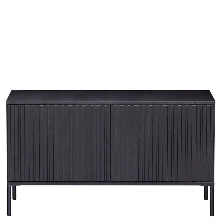 100x56x44 2-türiges TV Board in Schwarz - Gelvins Lowboards