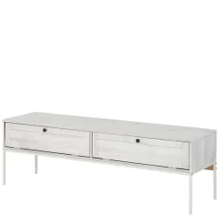 Sale 140x45x40 TV Board aus Kiefer in Creme Weiß - Ejeliva Tv & Hifi-Möbel|Lowboards