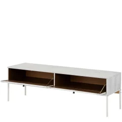 Sale 140x45x40 TV Board aus Kiefer in Creme Weiß - Ejeliva Tv & Hifi-Möbel|Lowboards