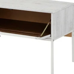 Sale 140x45x40 TV Board aus Kiefer in Creme Weiß - Ejeliva Tv & Hifi-Möbel|Lowboards