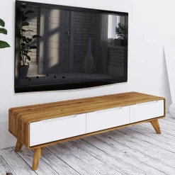 Sale 134x33x40 TV Element mit drei Schubladen - Diesta Tv & Hifi-Möbel|Lowboards