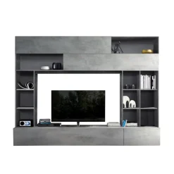 Best 277x209x40 TV Mediawand in Grau zweifarbig - Mitalona Tv & Hifi-Möbel|Wohnwände