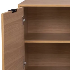 Best 140x76x40 TV Phonoschrank in Eiche & Schwarz - Brausca Tv & Hifi-Möbel