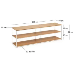 160x50x40 TV Regal in Eiche - Bosso Tv & Hifi-Möbel|Lowboards