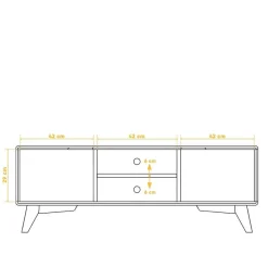 134x48x40 TV Schrank mit Türen & Fächern - Diesta Tv & Hifi-Möbel|Lowboards