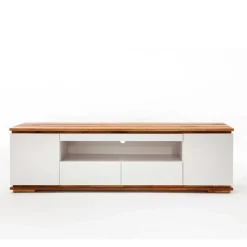202x54x40 TV Unterschrank in Weiß & Asteiche - Vangels Tv & Hifi-Möbel|Lowboards