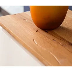 202x54x40 TV Unterschrank in Weiß & Asteiche - Vangels Tv & Hifi-Möbel|Lowboards