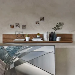 Clearance 155x20x25 Wandboard in dunklem Eiche Dekor - Xindus Regale