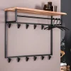 Clearance 100x80x33 Wandgarderobe aus Stahl mit 12 Haken - Lucos Garderoben