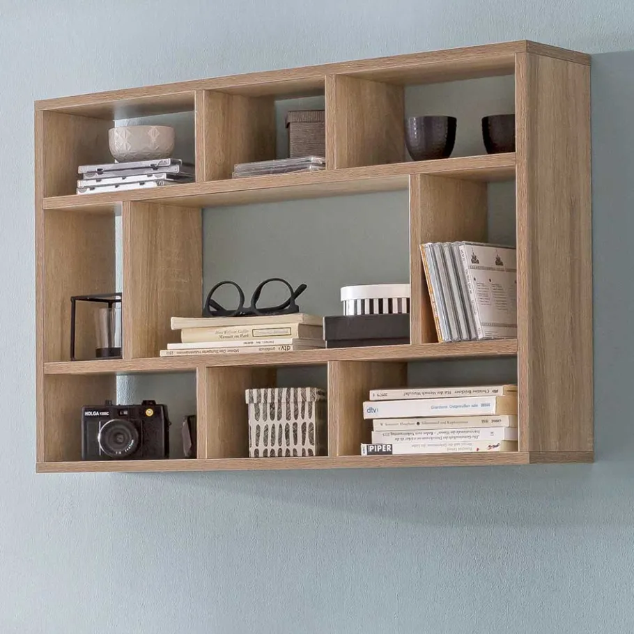 Clearance 75x51x16 Wandregal in Sonoma-Eiche - Mavricara Regale