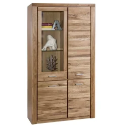 Best 108x200x40 Wohnraum Schrank aus Wildeiche - Maila Vitrinen