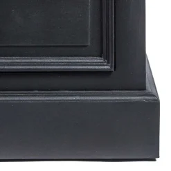 61x180x42 Wohnzimmer Schrank in Schwarz & Teak - Niovan Vitrinen