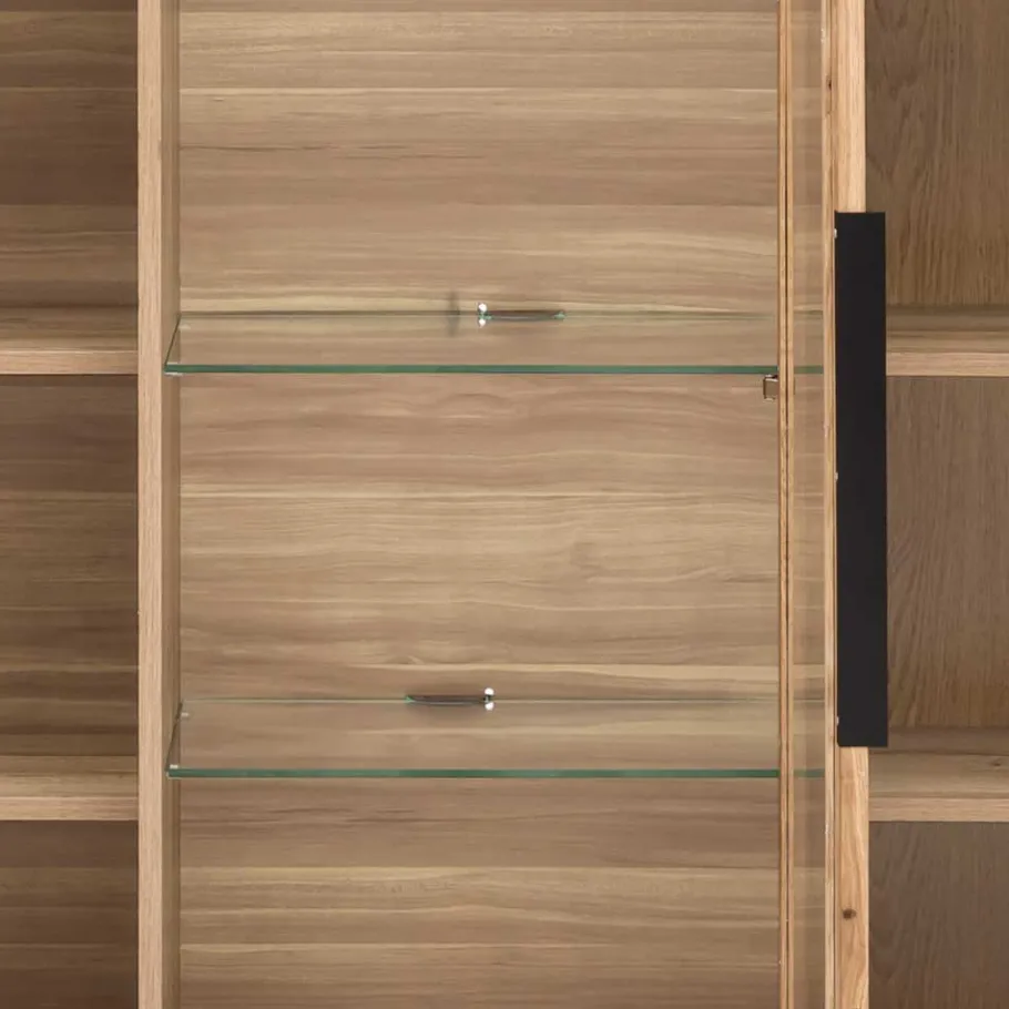 Best 160x141x40 Wohnzimmerschrank mit Glaseinsatz - Nelenia Highboards|Kommoden