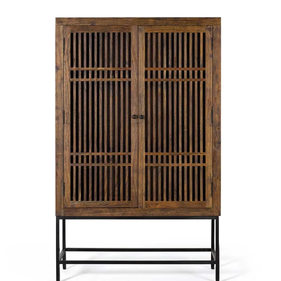 100x160x45 Wohnzimmerschrank mit zwei Türen - Charin Vitrinen