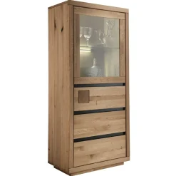 65x148x40 Wohnzimmerschrank mit Glastür - Embleys Vitrinen