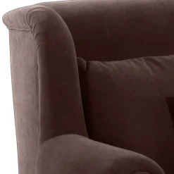 Sale XXL Polstersessel in Braun Velours - Snoud Sessel