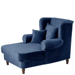 Outlet XXL Sessel in Dunkelblau Samtvelours - Louam Sessel