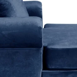 Outlet XXL Sessel in Dunkelblau Samtvelours - Louam Sessel