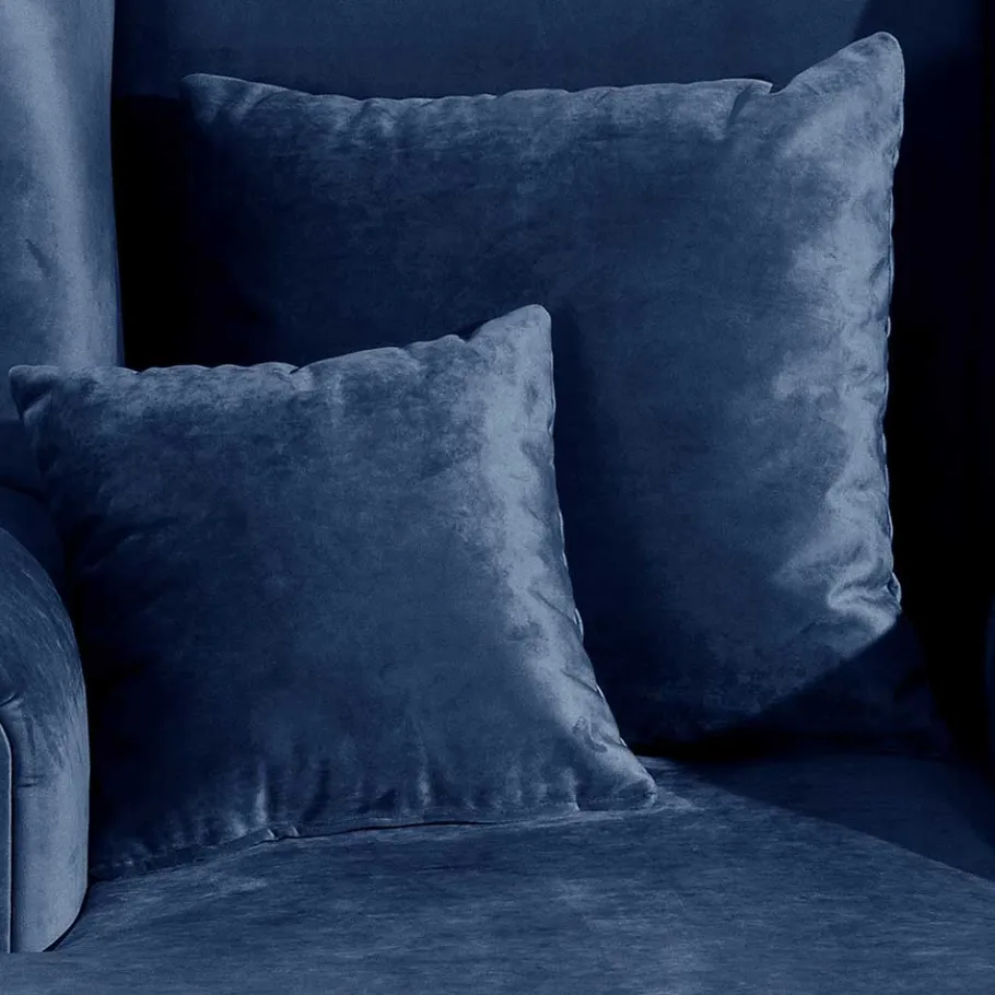 Outlet XXL Sessel in Dunkelblau Samtvelours - Louam Sessel