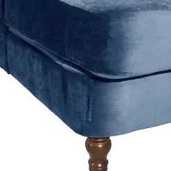 Outlet XXL Sessel in Dunkelblau Samtvelours - Louam Sessel