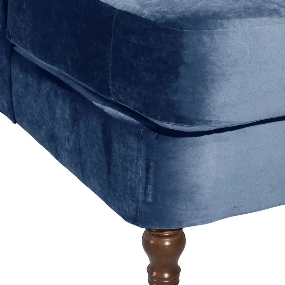Outlet XXL Sessel in Dunkelblau Samtvelours - Louam Sessel