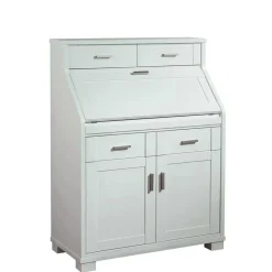 Zeitloser Sekretär Schrank in Weiß lackiert - Ballon Tische