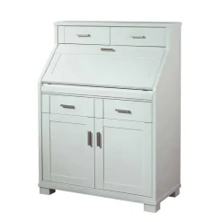 Zeitloser Sekretär Schrank in Weiß lackiert - Ballon Tische