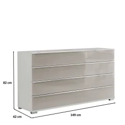 Zweifarbige Kommode mit 149 cm Breite - Pascan Sideboards