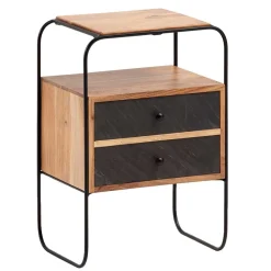 Sale Zweifarbige Nachtkommode im Industrial Chic - Avalun Kommoden