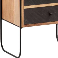 Sale Zweifarbige Nachtkommode im Industrial Chic - Avalun Kommoden