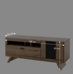 Zweifarbiger TV Unterschrank 159x65x51cm - Larinca Tv & Hifi-Möbel|Lowboards