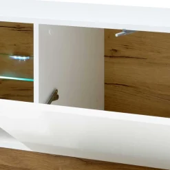 Outlet Zweifarbiges TV Board mit Klappe - Myrda Tv & Hifi-Möbel|Lowboards