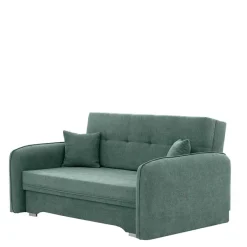 Outlet Zweisitzer Schlafsofa in Mintgrün Velours - Ronn Betten|Sofas
